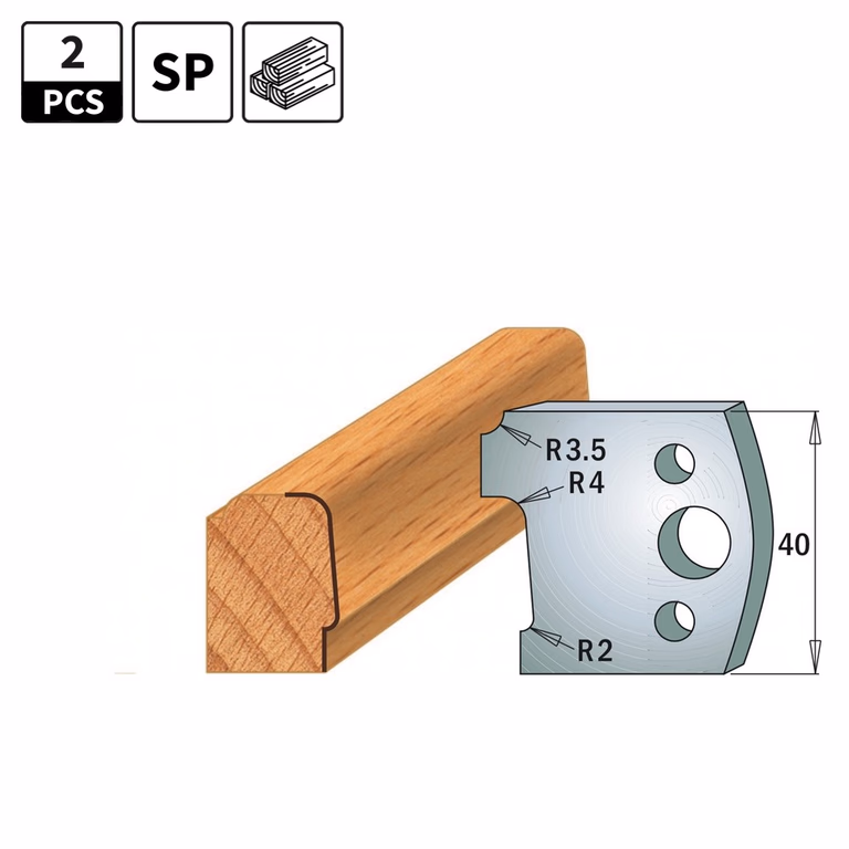 Profielmessen voor profielfreeskop I=40mm profiel 130