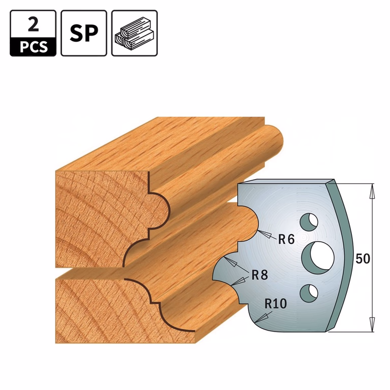 Profielmessen voor profielfreeskop I=50mm profiel 520