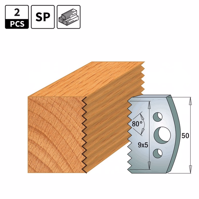 Profielmessen voor profielfreeskop I=50mm profiel 524