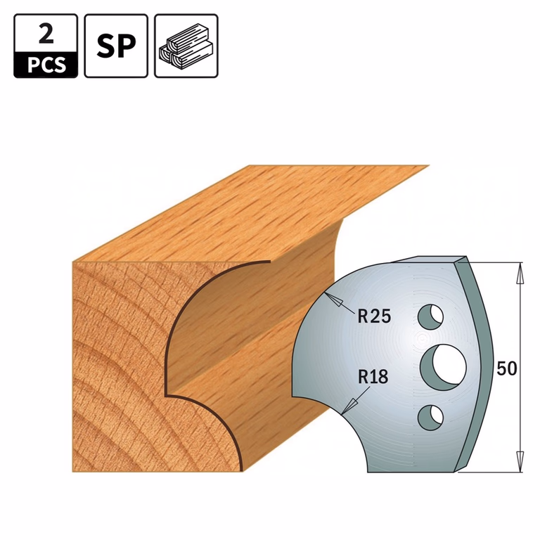 Profielmessen voor profielfreeskop I=50mm profiel 549