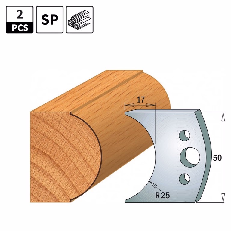 Profielmessen voor profielfreeskop I=50mm profiel 546