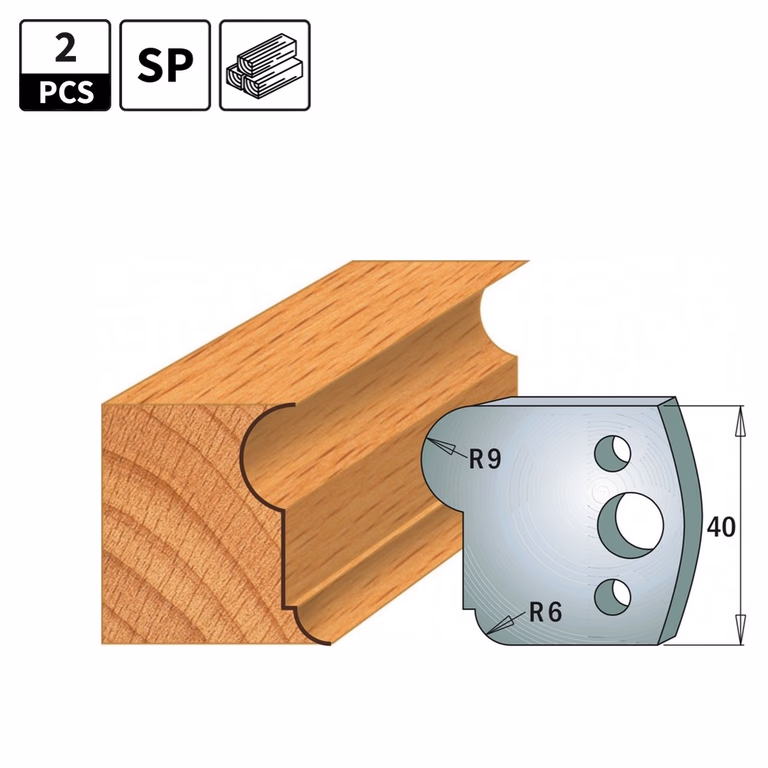 Profielmessen voor profielfreeskop I=40mm profiel 55