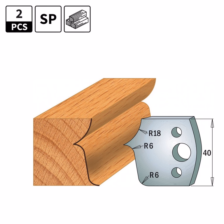 Profielmessen voor profielfreeskop I=40mm profiel 46