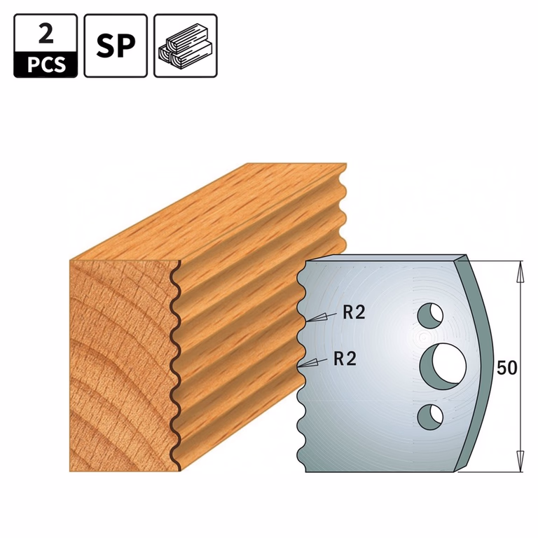 Profielmessen voor profielfreeskop I=50mm profiel 552