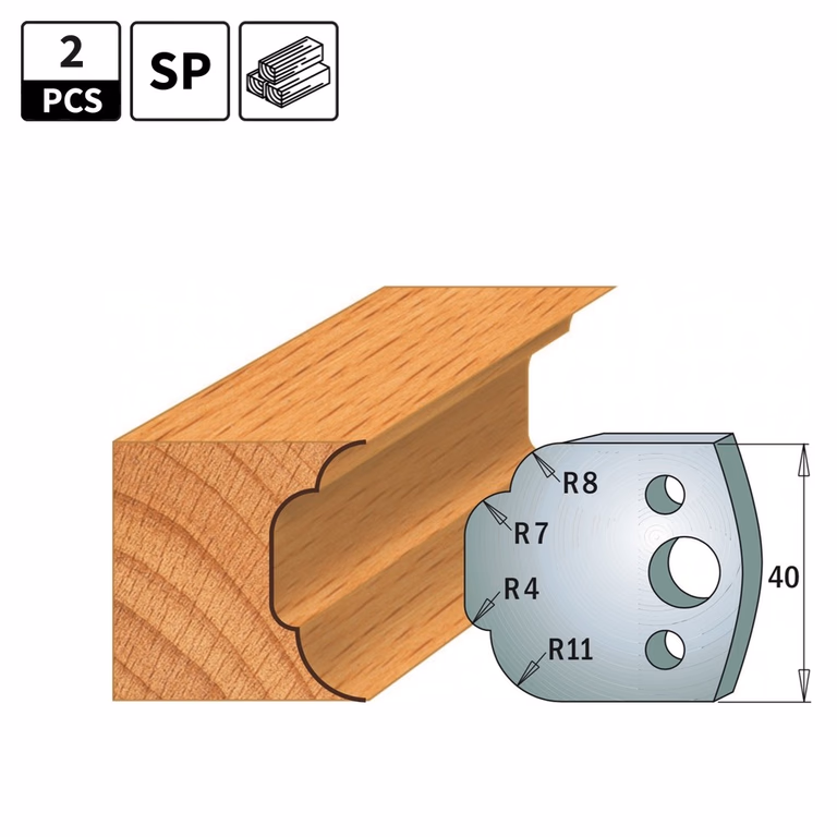 Profielmessen voor profielfreeskop I=40mm profiel 23