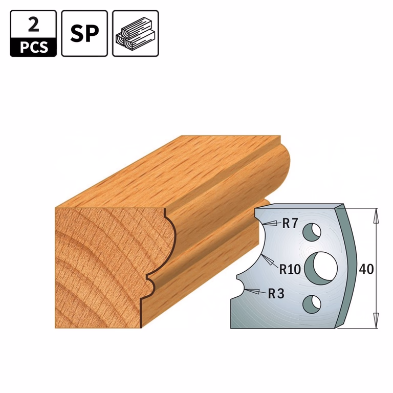 Profielmessen voor profielfreeskop I=40mm profiel 105