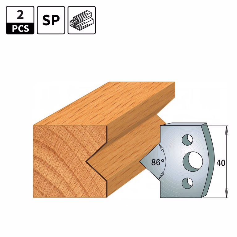 Profielmessen voor profielfreeskop I=40mm profiel 35