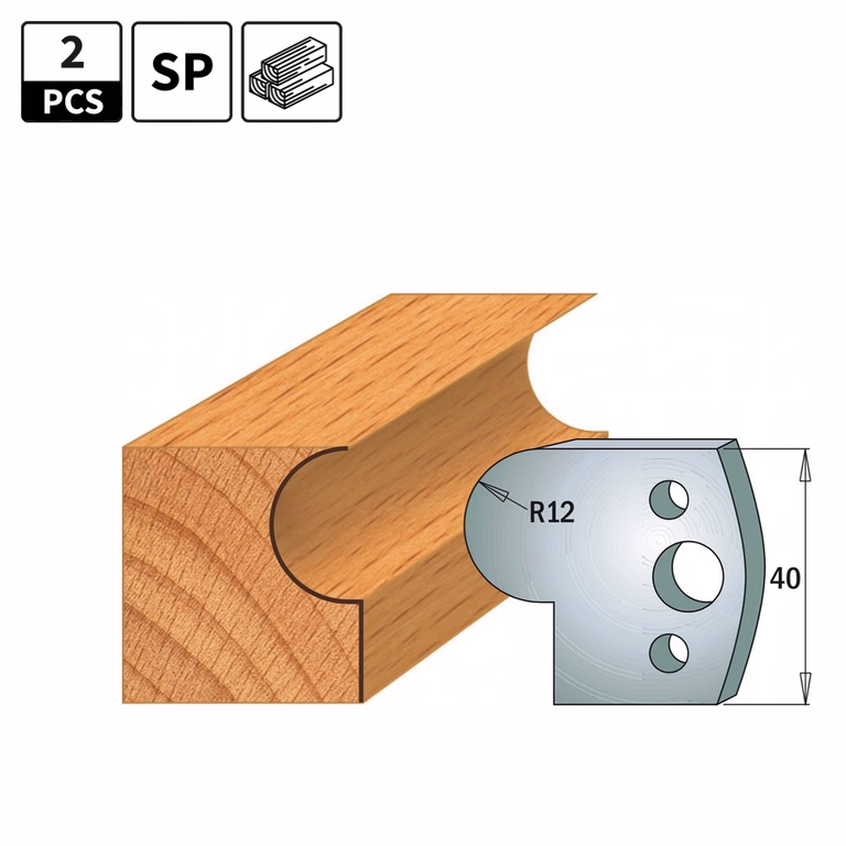 Profielmessen voor profielfreeskop I=40mm profiel 58
