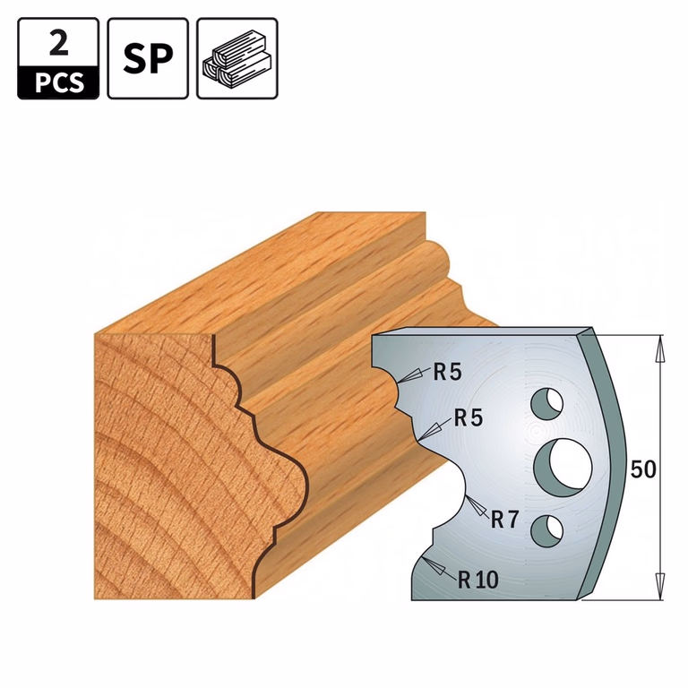 Profielmessen voor profielfreeskop I=50mm profiel 508