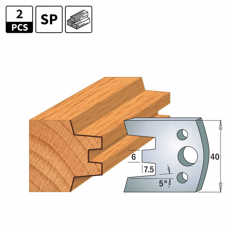 Profielmessen voor profielfreeskop I=40mm profiel 113
