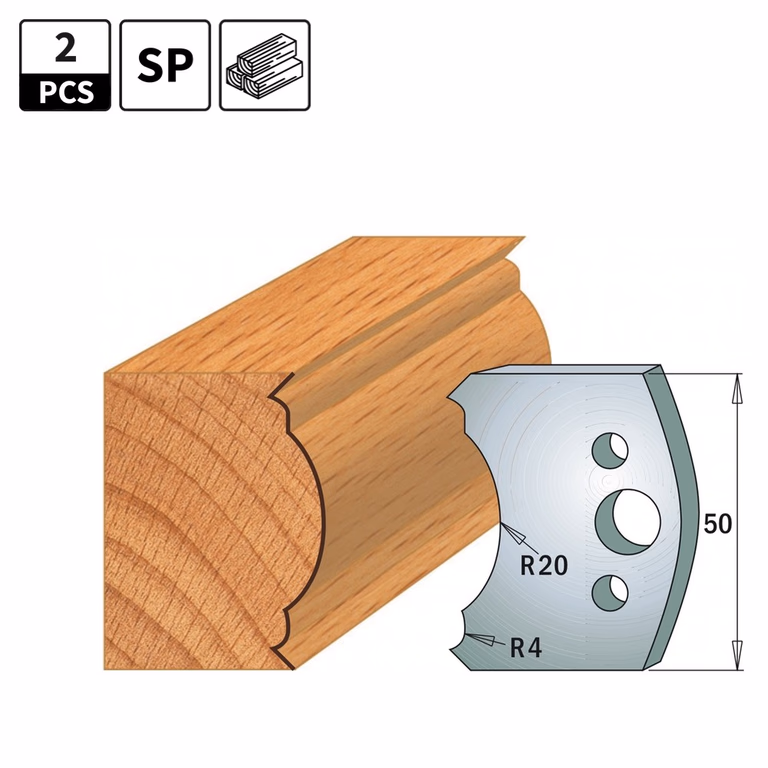 Profielmessen voor profielfreeskop I=50mm profiel 507