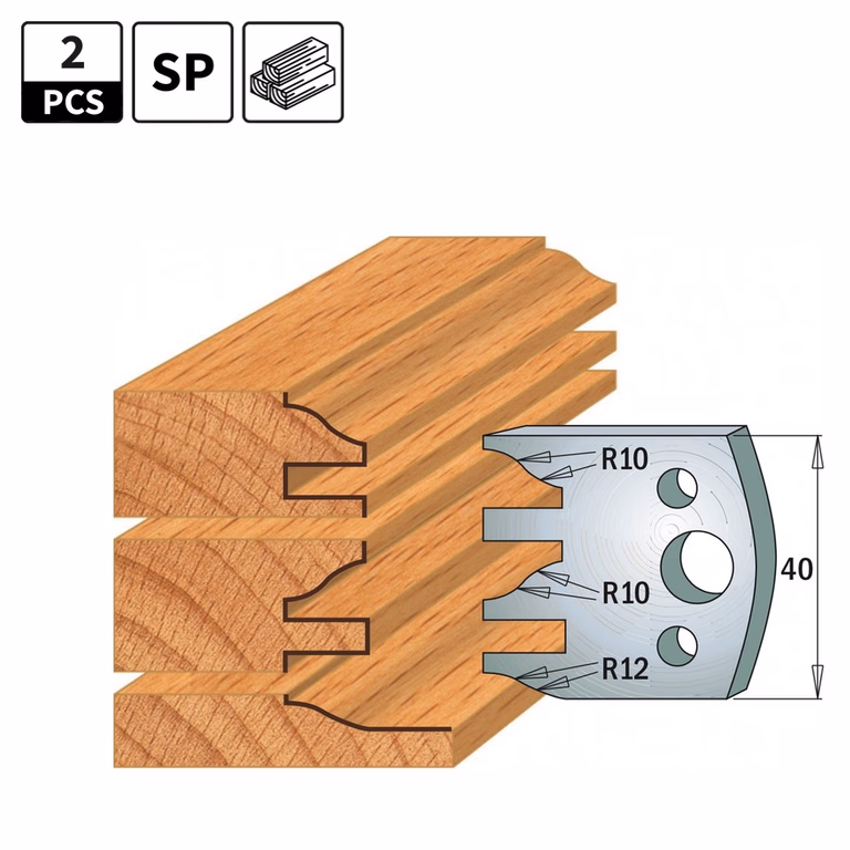 Profielmessen voor profielfreeskop I=40mm profiel 124