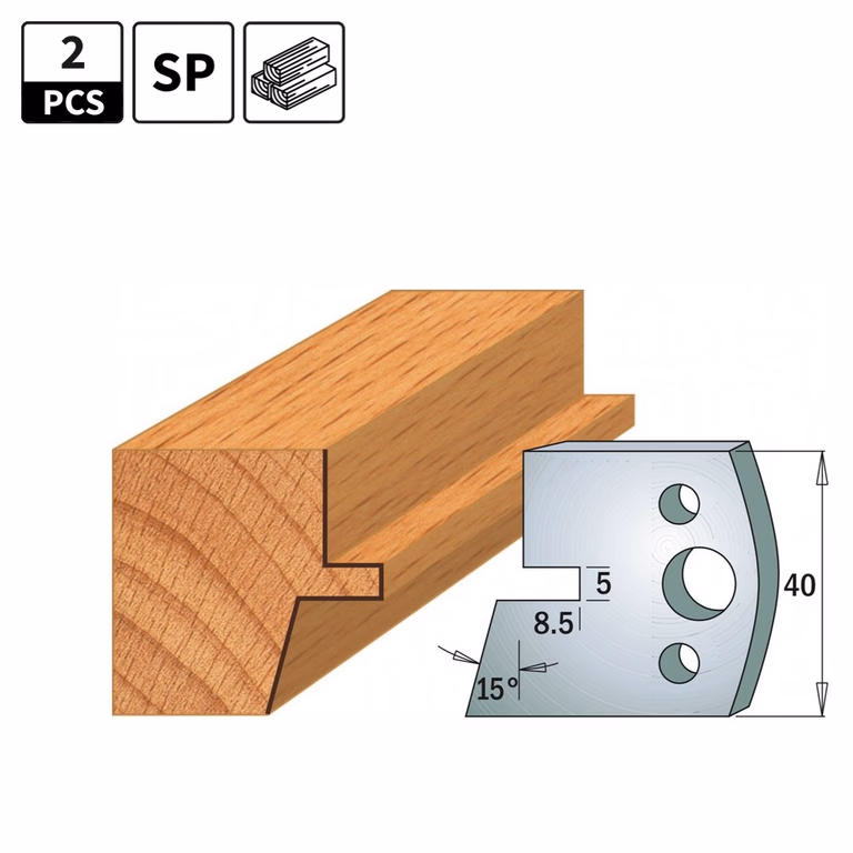Profielmessen voor profielfreeskop I=40mm profiel 85