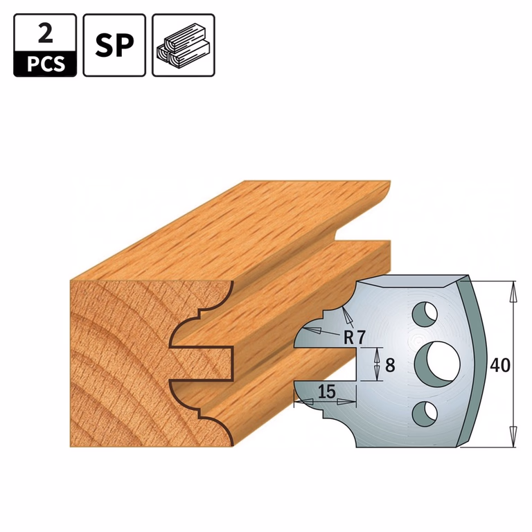 Profielmessen voor profielfreeskop I=40mm profiel 99
