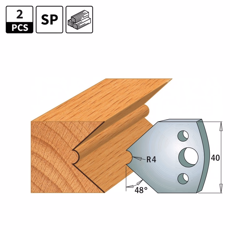 Profielmessen voor profielfreeskop I=40mm profiel 80