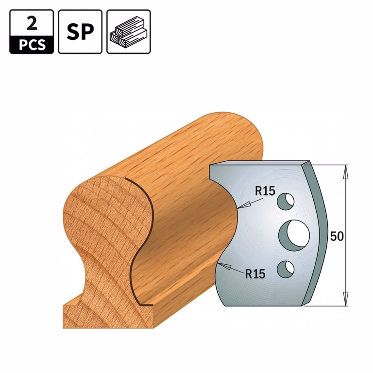 Profielmessen voor profielfreeskop I=50mm profiel 514