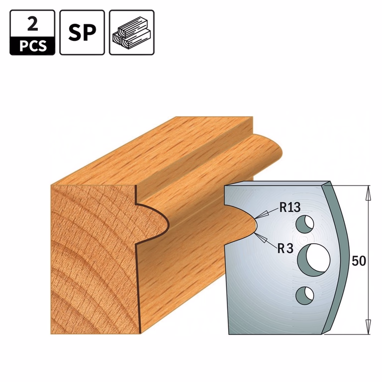 Couteaux profil pour porte-outil I=50mm profil 516