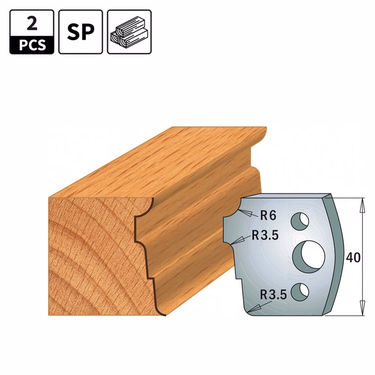 Profielmessen voor profielfreeskop I=40mm profiel 39