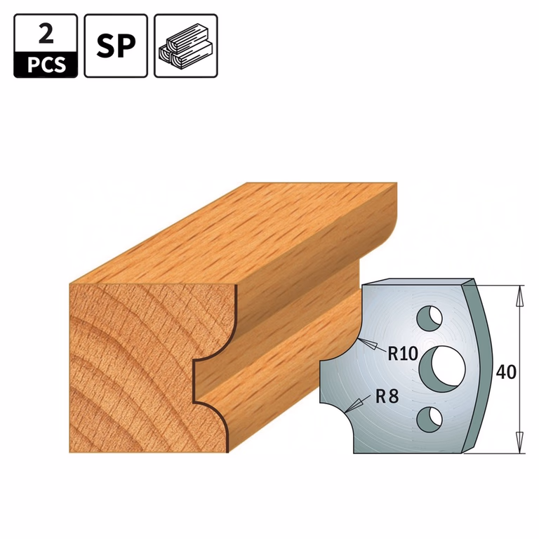 Profielmessen voor profielfreeskop I=40mm profiel 40