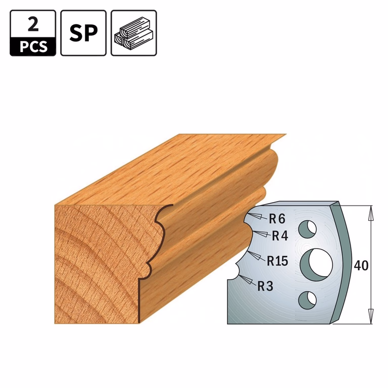 Profielmessen voor profielfreeskop I=40mm profiel 101