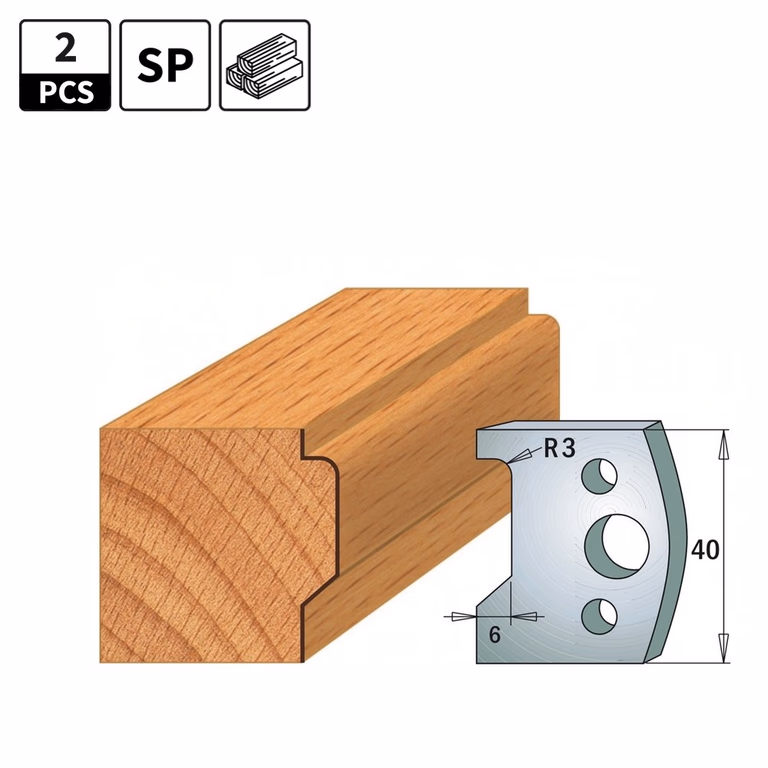 Profielmessen voor profielfreeskop I=40mm profiel 32