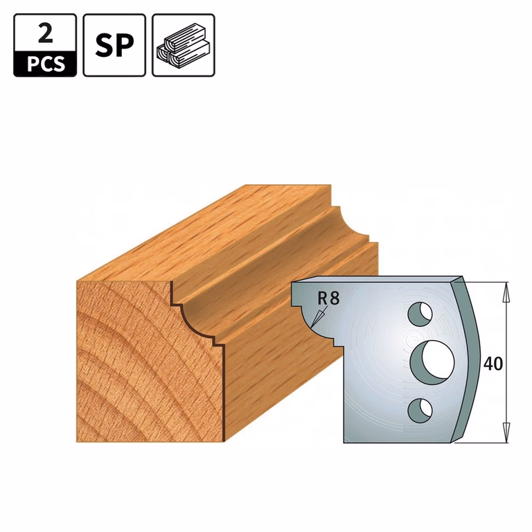 Profielmessen voor profielfreeskop I=40mm profiel 67