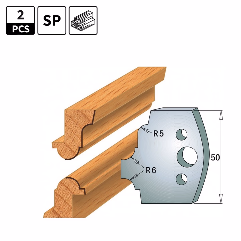 Profielmessen voor profielfreeskop I=50mm profiel 542
