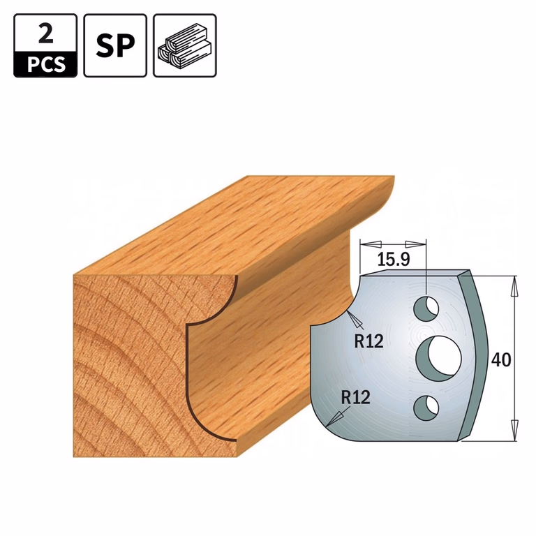 Profielmessen voor profielfreeskop I=40mm profiel 176