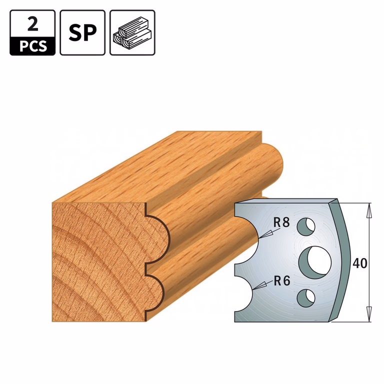 Profielmessen voor profielfreeskop I=40mm profiel 51