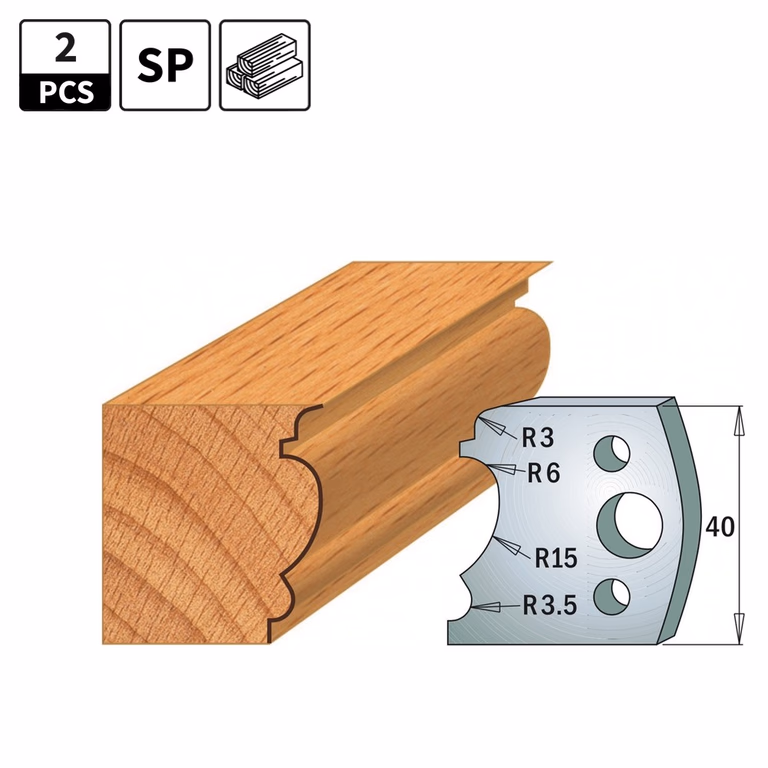 Profielmessen voor profielfreeskop I=40mm profiel 104