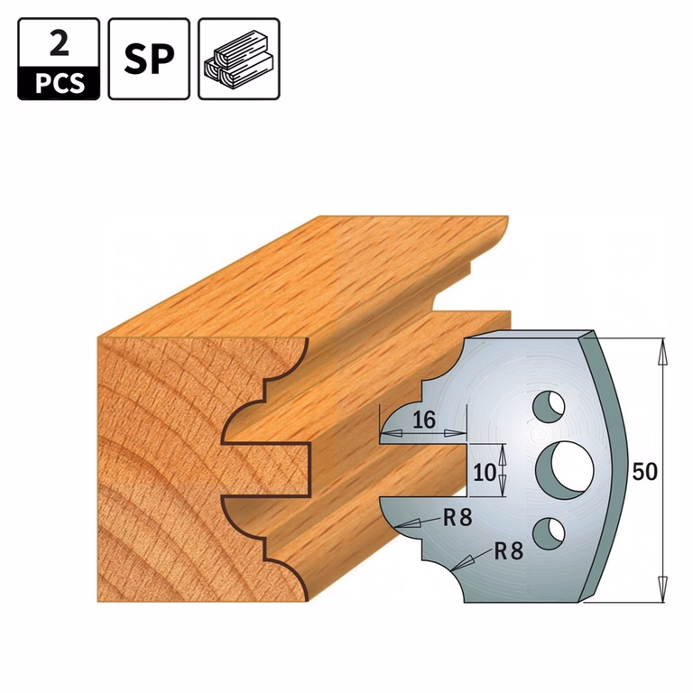 Profielmessen voor profielfreeskop I=50mm profiel 523