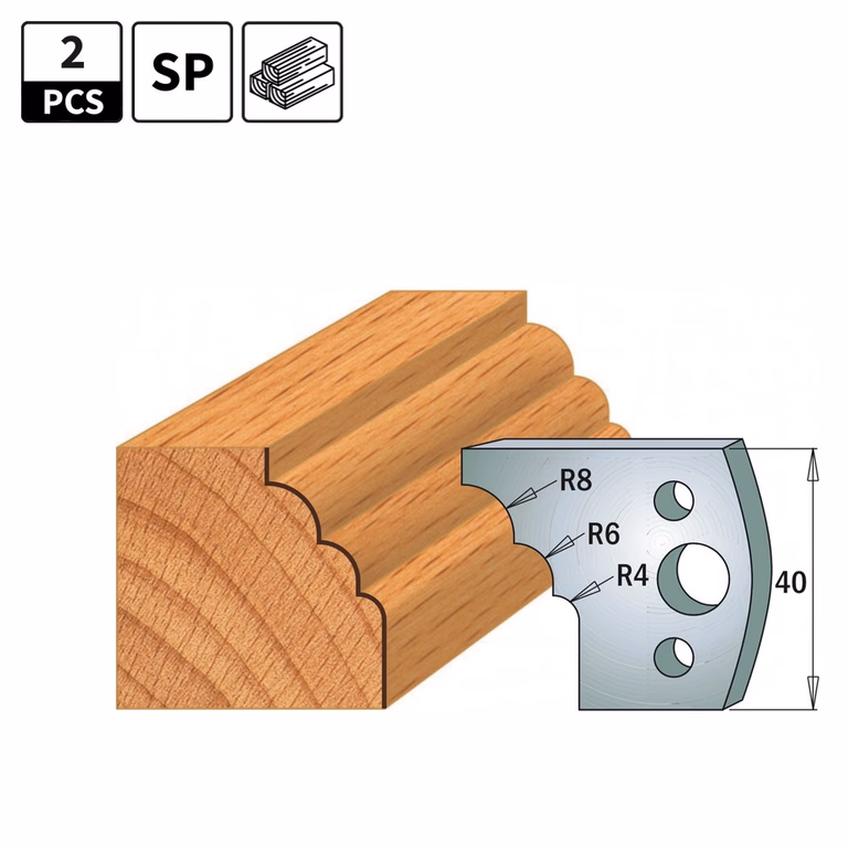 Profielmessen voor profielfreeskop I=40mm profiel 133
