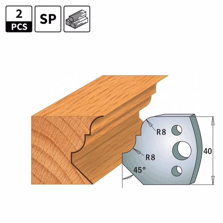 Profielmessen voor profielfreeskop I=40mm profiel 73