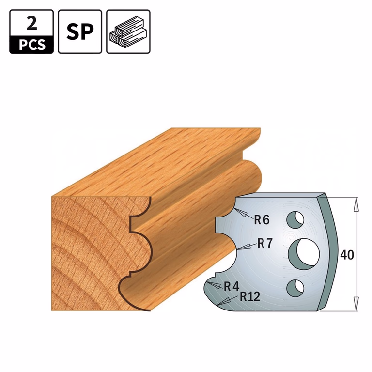 Profielmessen voor profielfreeskop I=40mm profiel 88
