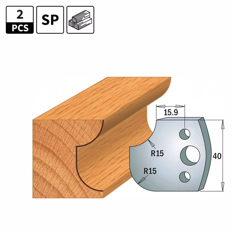 Profielmessen voor profielfreeskop I=40mm profiel 177