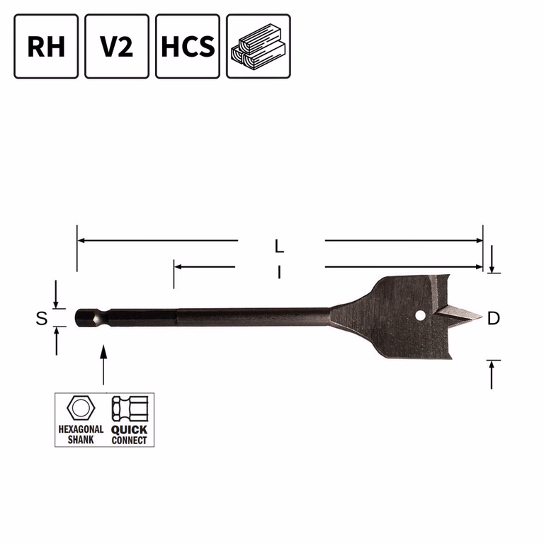 Speedboor, D=38mm L=150mm