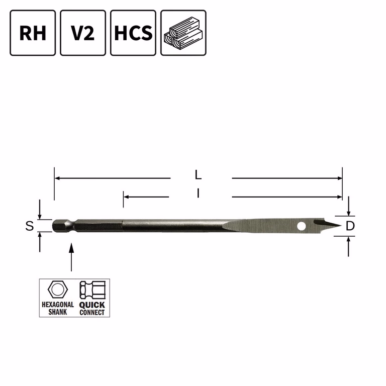 Speedboor, D=6mm L=150mm