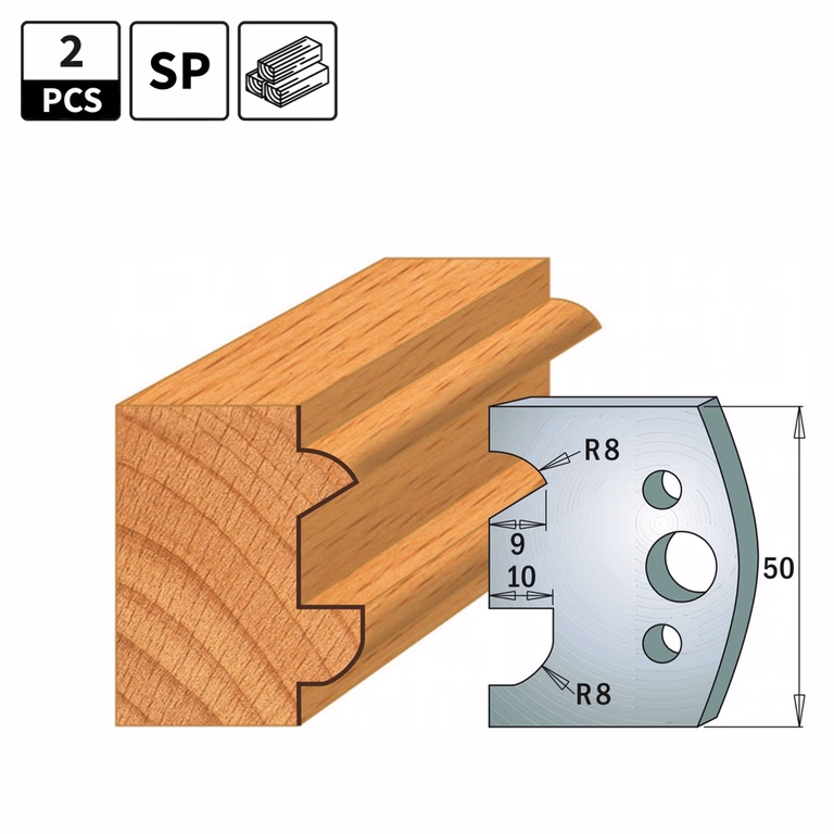 Profielmessen voor profielfreeskop I=50mm profiel 517