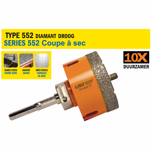 Gatzaag voor extreem harde materialen D=55mm S=Hexagonaal L=45mm I=35mm