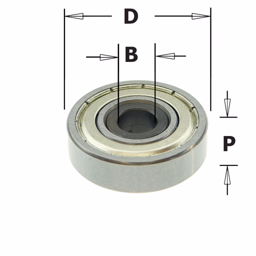 Standaard kogellager D=28,5mm B=8mm P=8,5mm