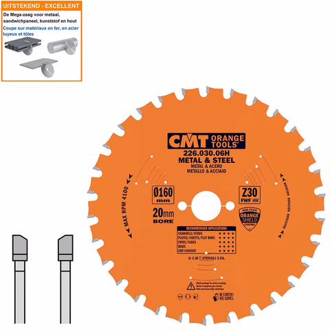 Lame de scie multi-circulaire HW D=160mm B=20mm K=2mm Z30