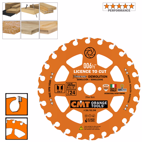 Scie circulaire pour travaux de démolition extrêmes D=160mm B=20mm