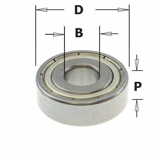 Standaard kogellager D=34,9mm B=12,7mm P=11mm