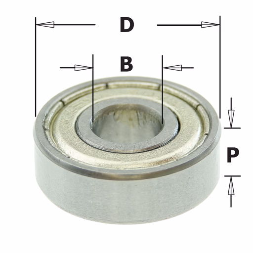 Standaard kogellager D=22mm B=8mm P=7mm