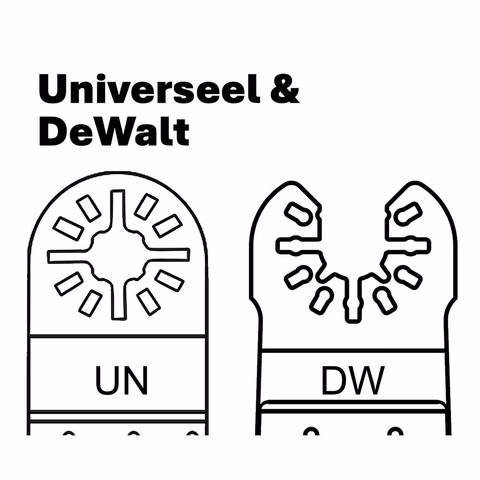 Multitool – raccord DeWalt et universel