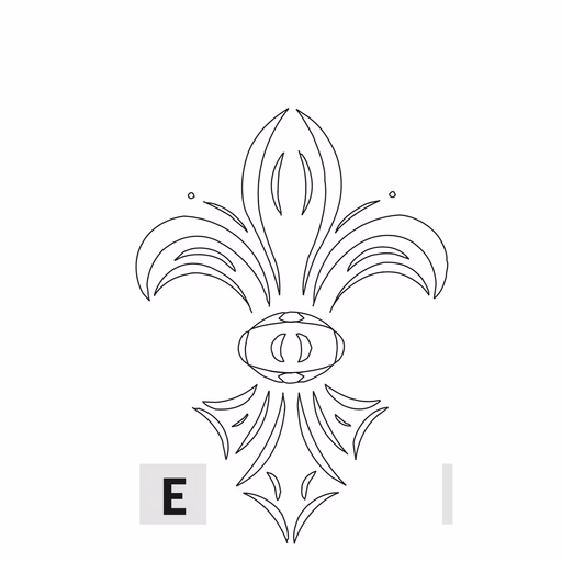 E-Porte Fleur-de-Lys ( 3 pièces calibre ) L=250mm