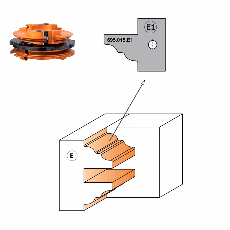 Paire de couteaux de profil type E1