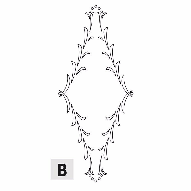 B-Kastdeur Florentine L=415mm