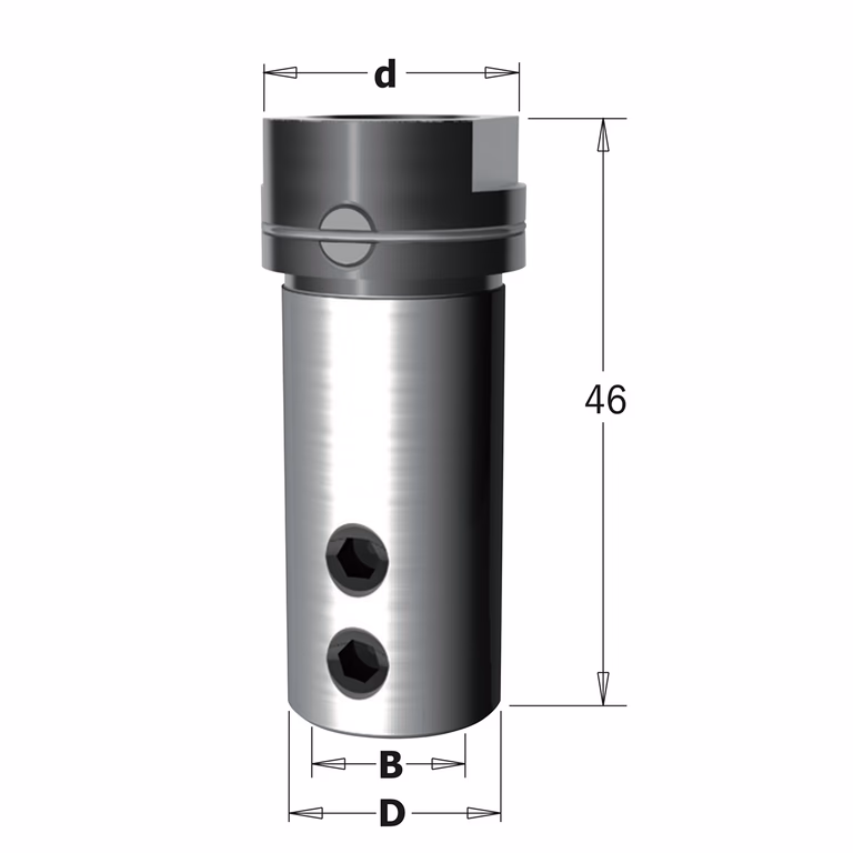 Snelwissel boorhouder voor Weeke, rechts en links D=17mm B=10mm