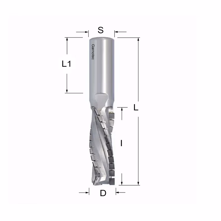 Fraise diamantée négative PCD Z3+1 Turbo